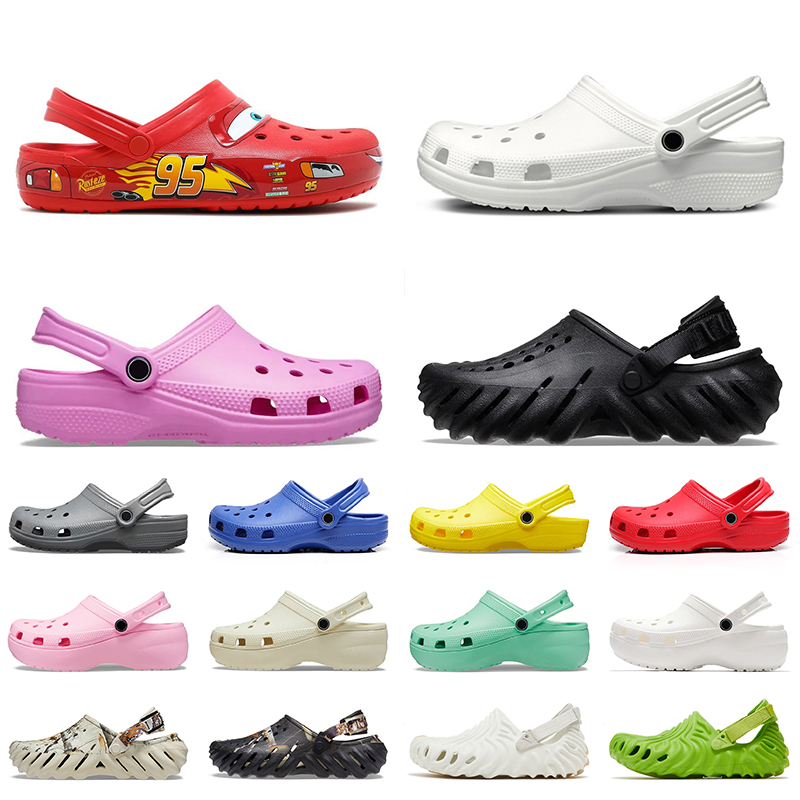 Women Men Classic Clog Designer Sandals Croc Echo Kids Cross-Tie Sandal Clogs C…
