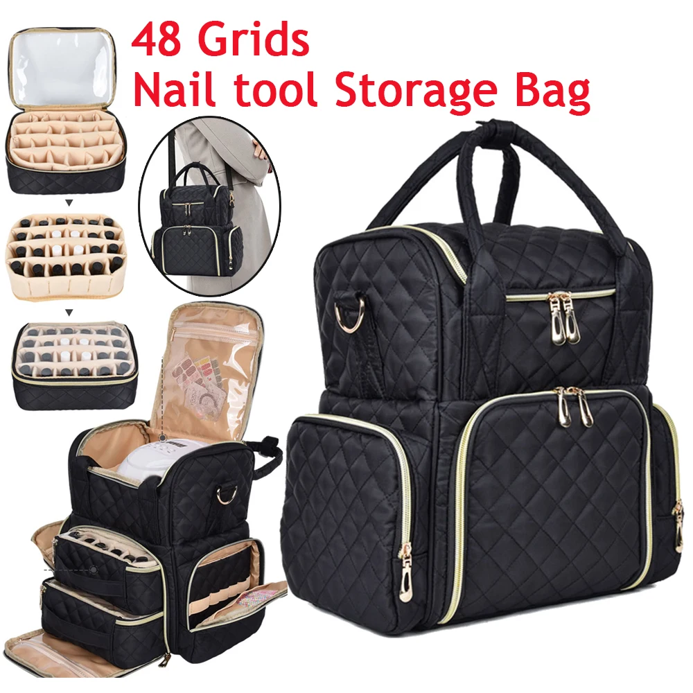 Nail Polish Storage Bag Nail Tools Holder Essential Oil Carry Bags Nail Polish Storage Bag Divider Makeup Organizers