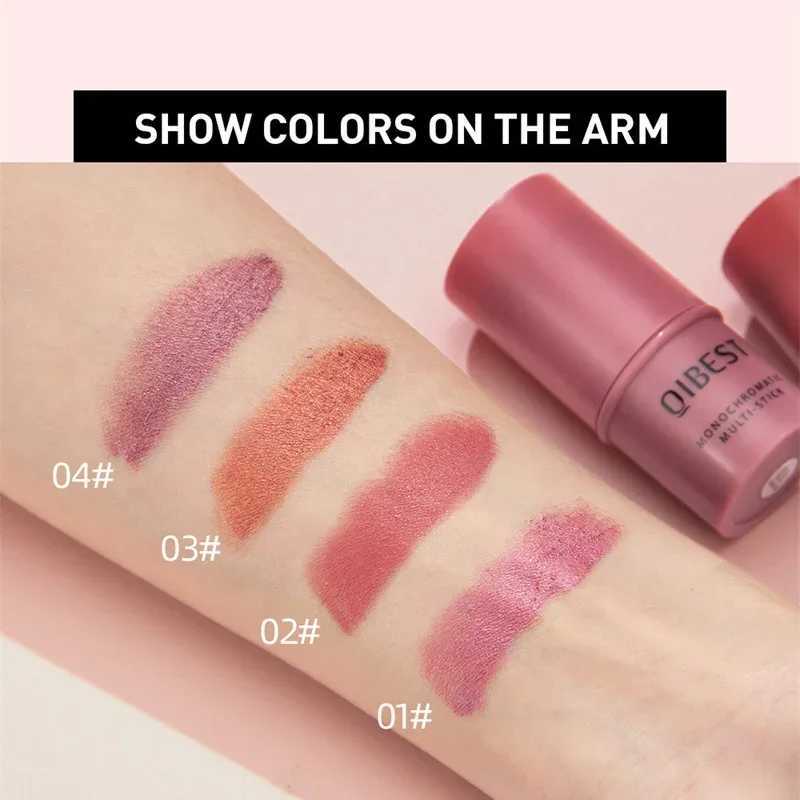 3-in-1 Cheek Blush Stick Lip Tinted Eyes Cheek Lips Brighten Cream Water-resistant Moisturizing Face Contouring Shadow BlusherXJ241111