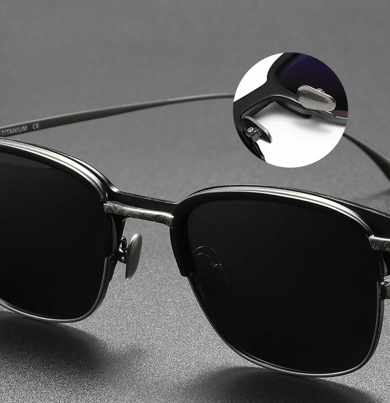 Pure polarized sunglasses frame retro mens glasses outdoor UV400 goggles 241108