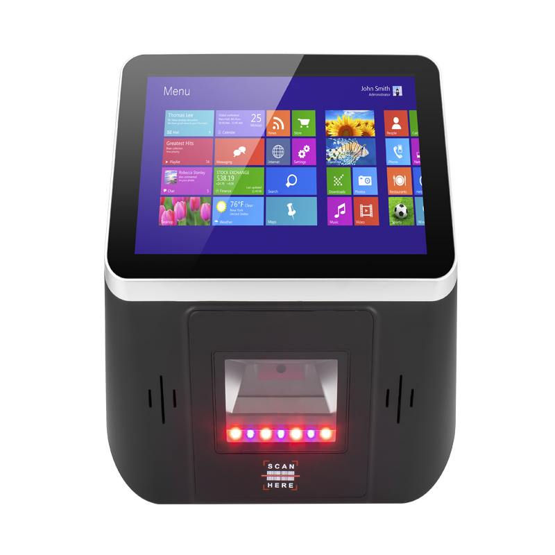 8 Inch Windows Price Checker with Barcode QR Code Scanner Wall Mounted POS Terminal Touch Screen Price Checking WIFI RJ45 LAN