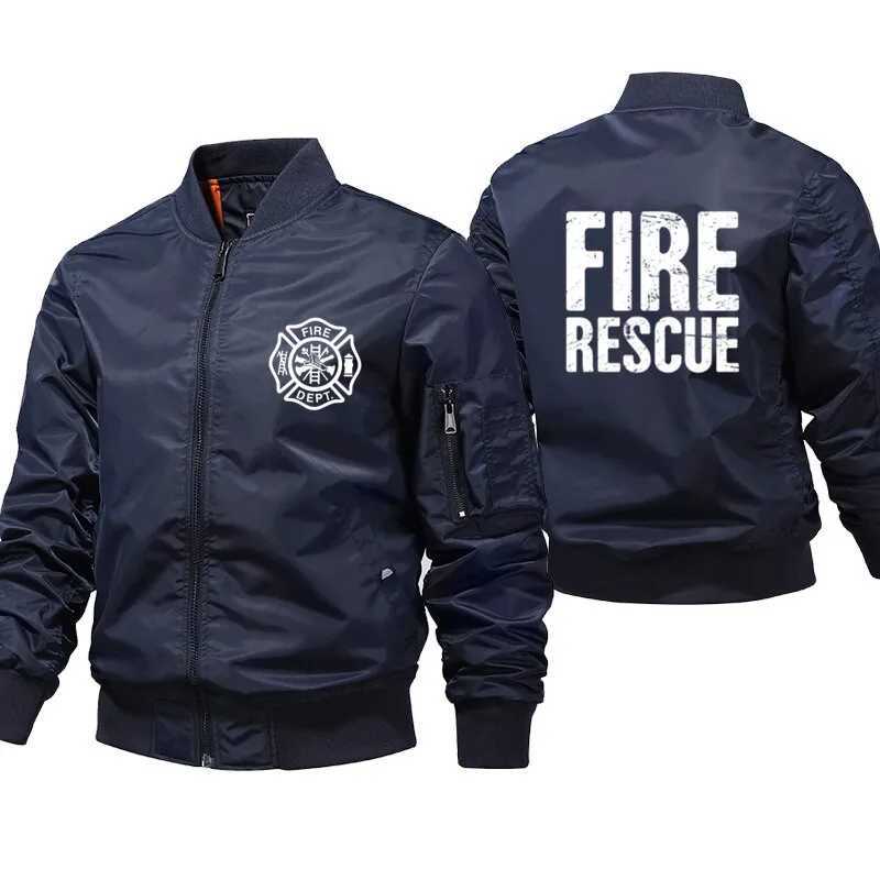 Fire Rescue Firefighter Fireman bomber jacket Ma Pilot Air Men Streetwear winter jacket mens windproof jacket S-5XL W241111
