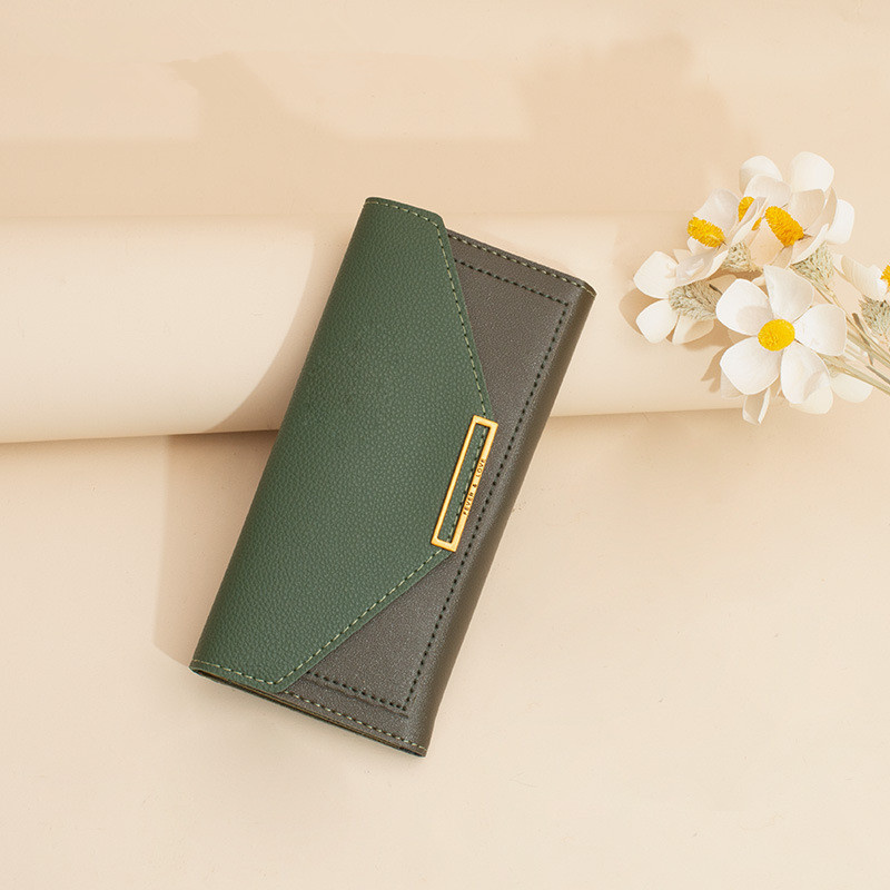 Women Long Wallets Pu leather Retro Snap Thin Purse Money Pocket ID Card Holder For Ladies Girl Female Phone Clutch Bag