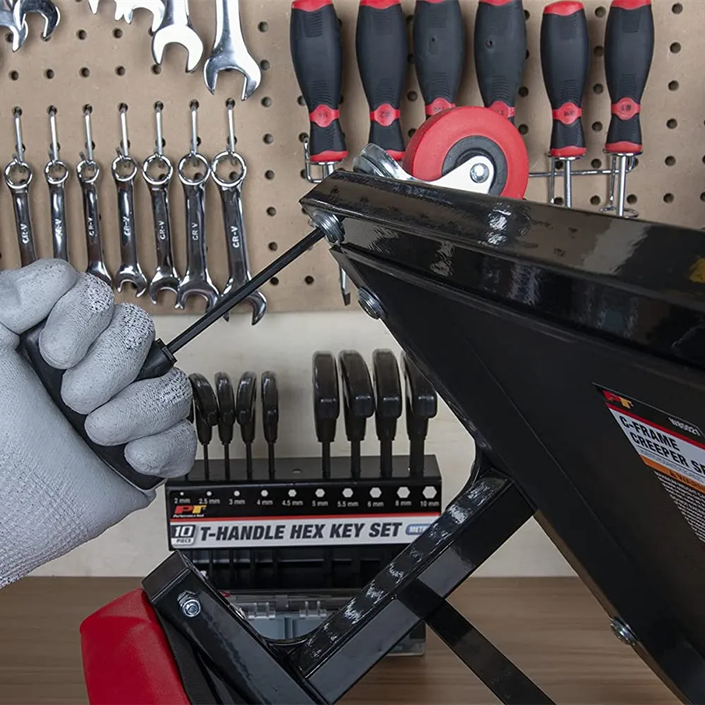 10pc new 2025 Metric or Inch T-Handle Hex Key Allen Wrench Tool Set or Star T-Handle Hex Key Set with Convenient Storage Stand