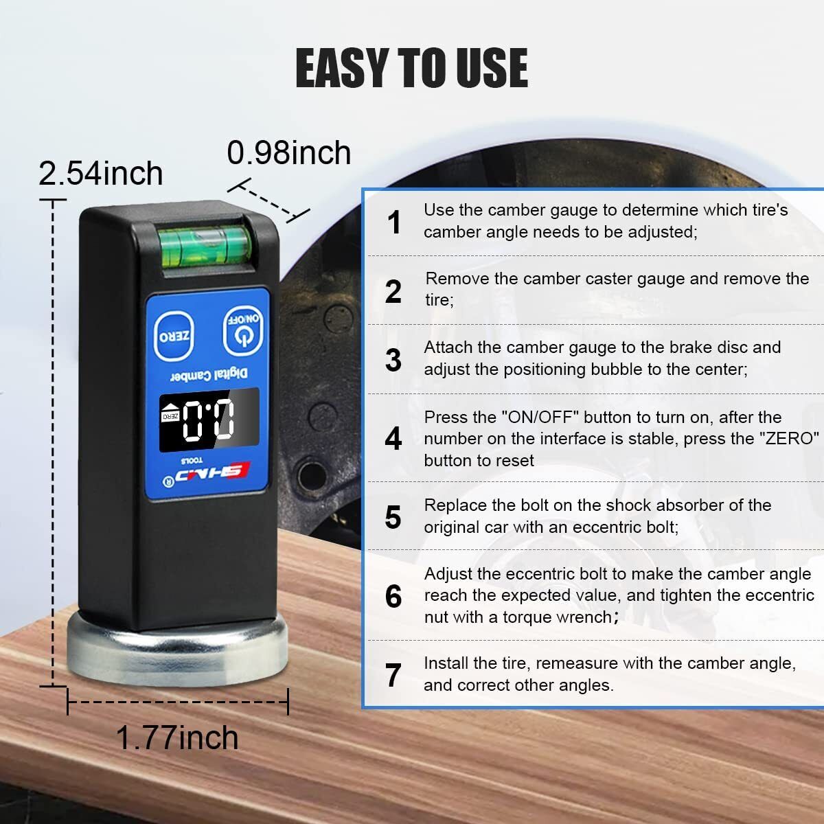 Car Four Level Meter Digital Electronic Wheel Alignment Balance Aligner Positioner Camber Castor Strut Truck