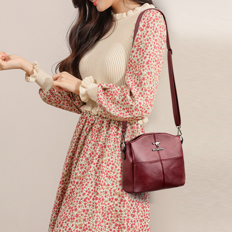 Free Shipping Small PU Leather Shoulder Crossbody Bags for Women Luxury Designer Handbags Purses Female Messenger Bag Sac A Main
