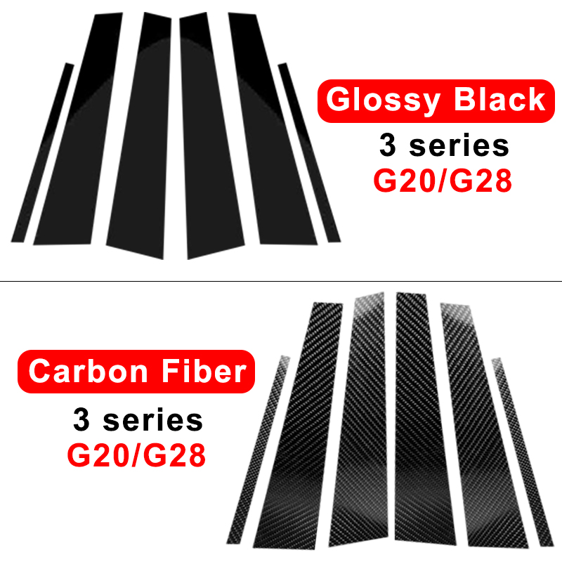 Glossy Car Window B-Pillar Trim Sticker For BMW F30 E46 E90 G20 330i 318i 325i 320i 328i Door Pillars Post Wrap Film Accessories