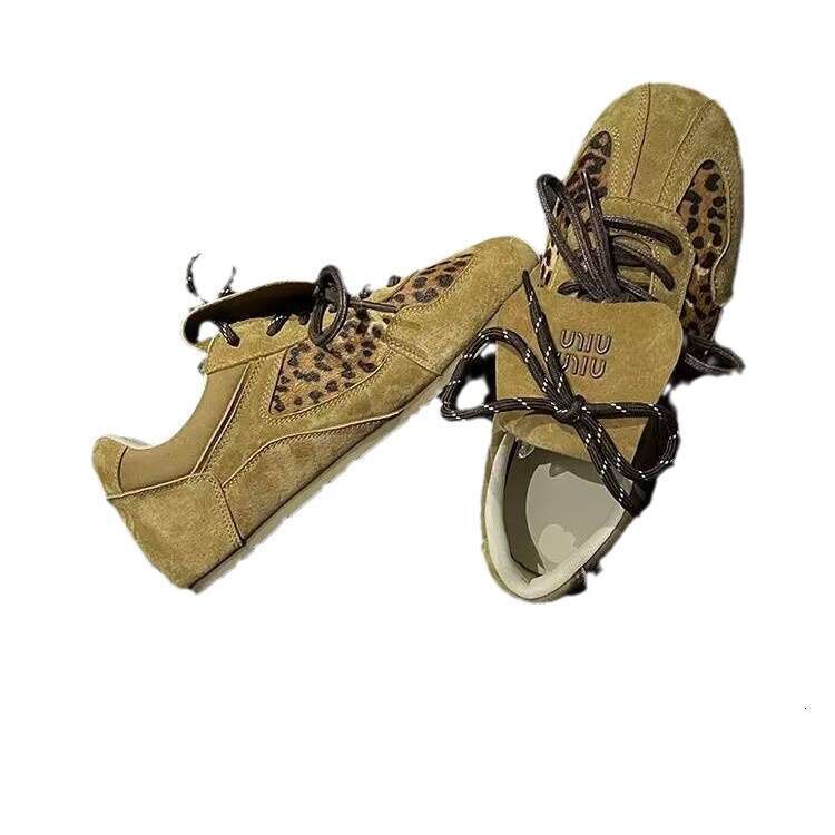 Small Niche Design Leopard Print Training Shoes For Women, 2024 New Versatile Casual Sports Board Forrest Gump Shoes, Trendy