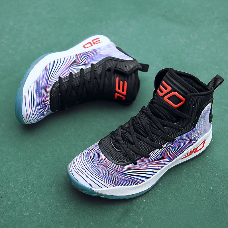 Fashion Men Basketball Shoes High Top Sneakers for Boys Basket Shoes Anti-slip Trainers High Quality Women Outdoor Sports Shoes