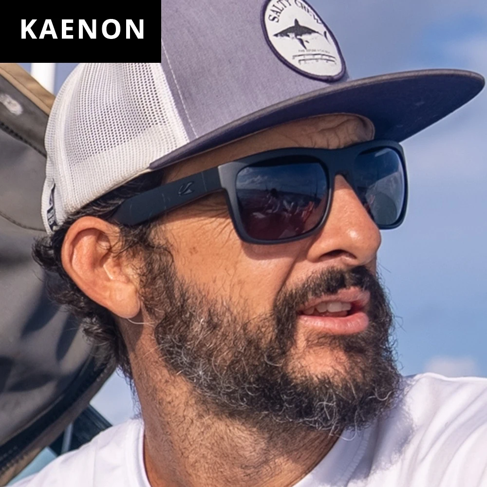 Brand KAENON BURNET XL Polarized Sunglasses Men Eyewear Party Driving Fishing Women Sun glasses TR90 Square UV400 8 Colors