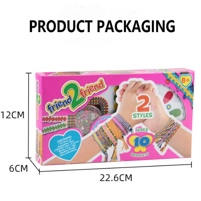 Girls DIY Bracelet Making Kit Jewellery Making Kit Friendship Bracelet Making Kit Cool Arts Craft Toys for 6-12 Years Old Kid