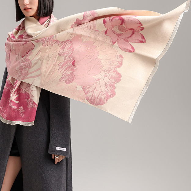 New Women's Forest Series Autumn and Double sided Cashmere Imitation Scarf, Warm Shawl