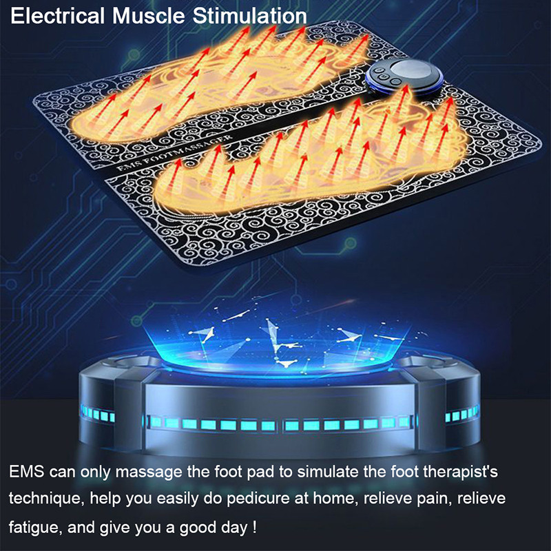 Foot Massage Pad, Rechargeable EMS Foot Massager For Personal Care Improve Blood Circulation, Foot Acupressure Massage Pad For f0440