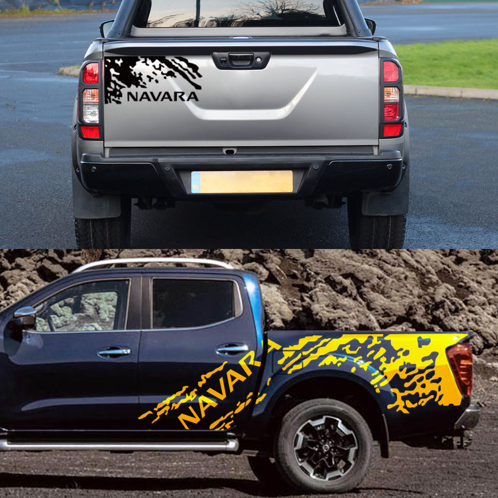 Pickup Body Side Stickers For Nissan Navara SL ST Truck Graphics Splash Grunge Decor Decal Trunk Vinyl Covers Auto Accessories