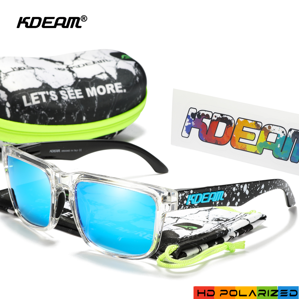 Ken Block Sunglasses Polarized Sports Men Driving Party eyewear Square Sun Glasses Mirrored lens UV400 31 Colors KDEAM