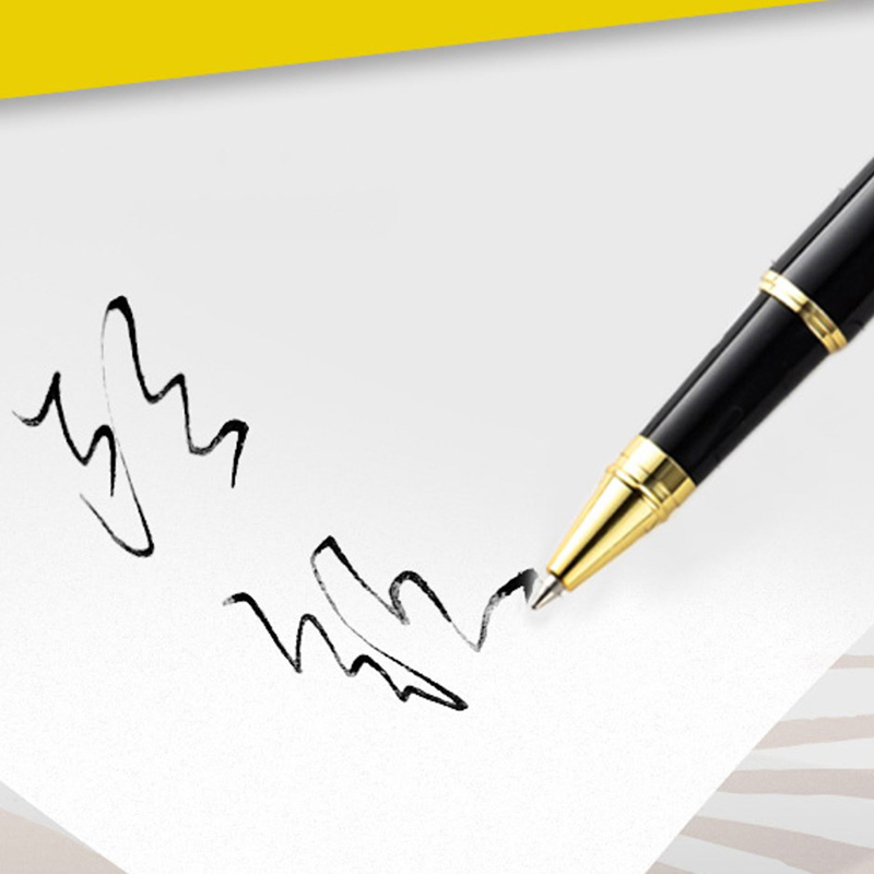 Sticky Desk Pens with Chain Fixed Bank Counter Pen Metal Signature Pen for Office Hotel Bank Office