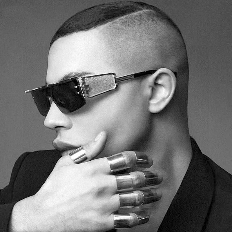 Steampunk Sunglasses Men Big Cool Oversized Thick Extra Large Sun Glasses Mens y2k Wrap Around Cyberpunk Futuristic Personalized Metal Punk Goggle S20