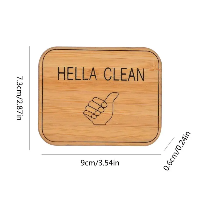 Clean Dirty Magnet For Dishwasher Bamboo Indicator For Magnetic Dishwashers Reversible Round Dishwasher Magnet Clean Dirty Sign