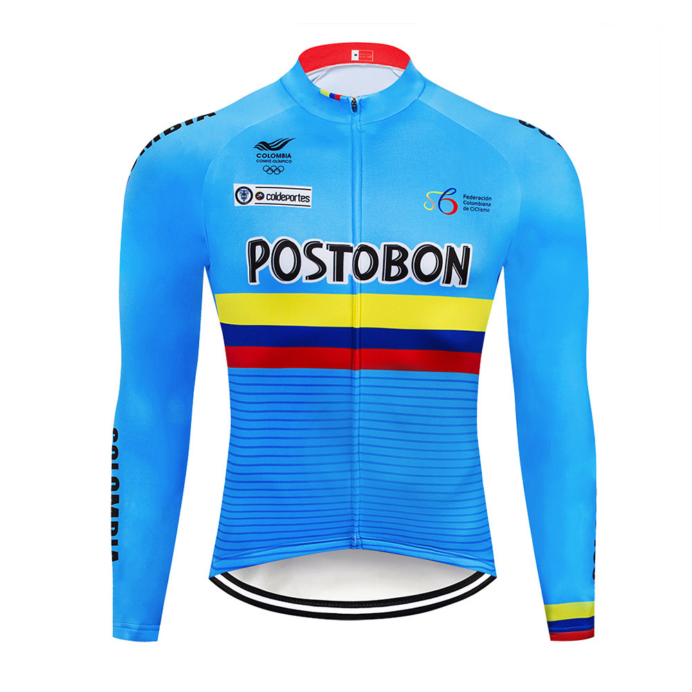 Colombia Cycling Jersey Mtb Shirt Moutain Bike Clothing Tops Bicycle Clothes Mens Quick Dry Long Maillot Ropa Ciclismo Bike Wear
