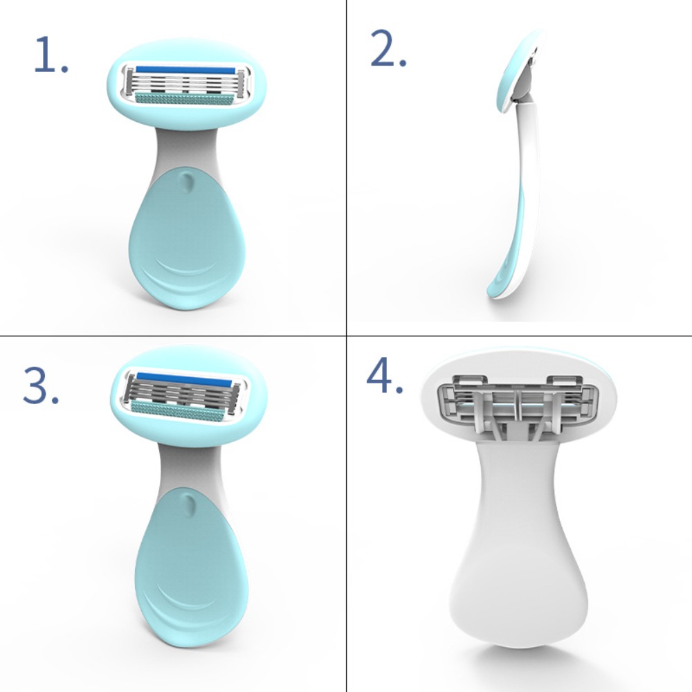 Portable Women Travel Shaving Shaving Razor Whole Body 4 Blade Hair Removal Shaver