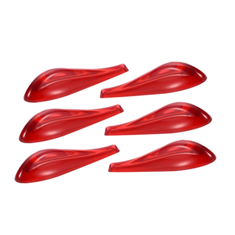 P9JC 6Pcs Universal Front Bumper Lip Splitter Exterior Acrylic Fins Spoiler Stickers for Car Body Auto Anti-Collision