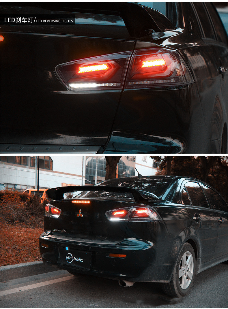 Taillight For Mitsubishi Lancer EVO LED Dynamic Tail Lights Upgrade Corvette Styling With Welcome Light Replacement