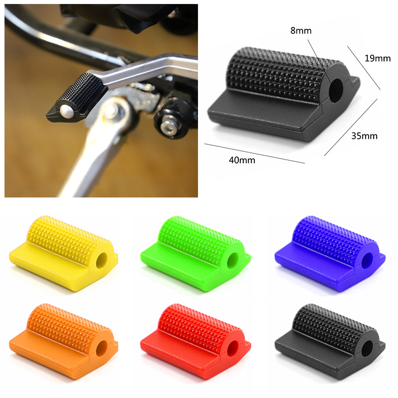 9mm Motorcycle Shift Gear Lever Pedal Rubber Cover Shoe Protector Foot Peg Toe Gel for Kawasaki Honda Yamaha Moto Accessories