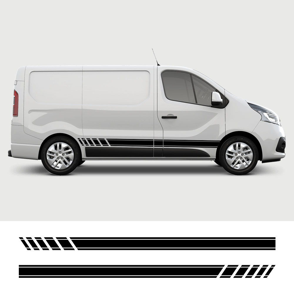 Car Door Stripes Stickers For Renault Trafic 3 2 Fiat Talento Nissan NV300 Vauxhall Vivaro Camper Van Vinyl Decals Accessories