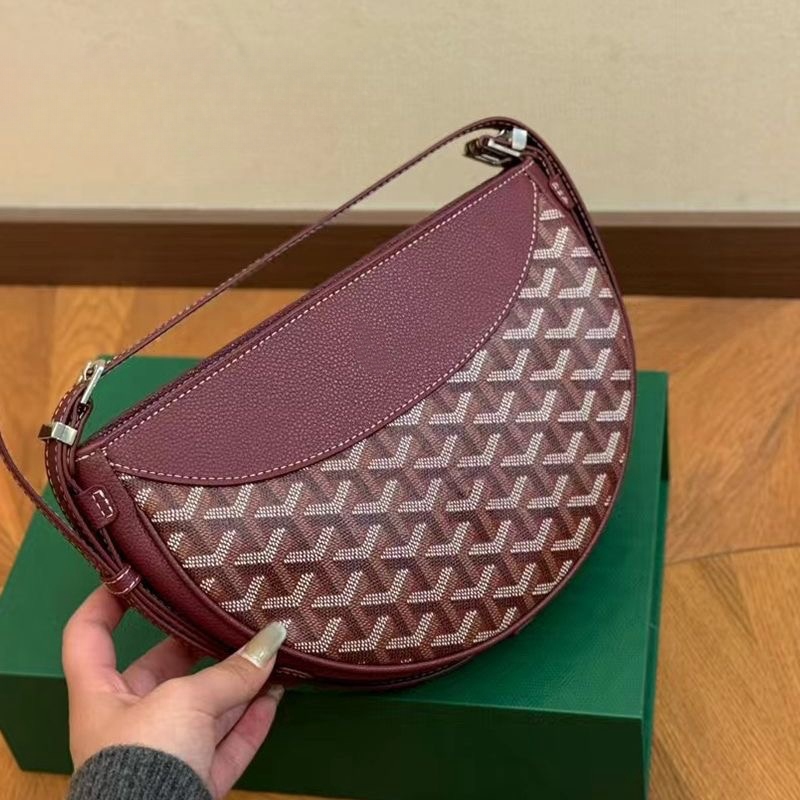 Womens Men hirone loop 10a Designer Shoulder Half Moon leather sg tote handbag bag Strap Fashion pochette clutch city cross body Crescent bags