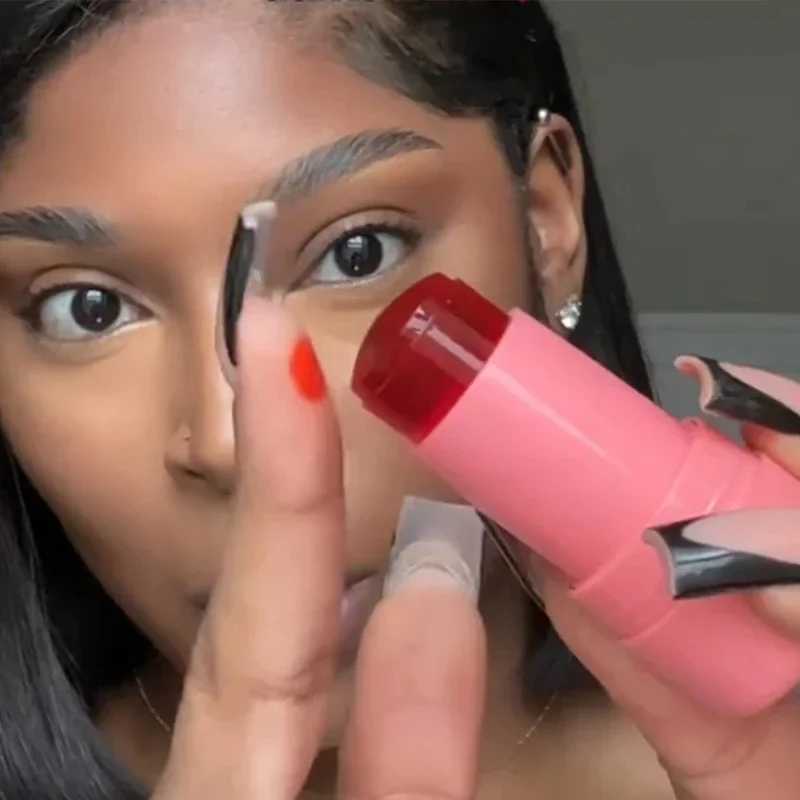 3-in-1 Cheek Lip Tinted Moistured Blush Stick Eyes Cheek Lip Brighten Cream Water Jelly Tint Stick Matte Contour MakeupXJ241111