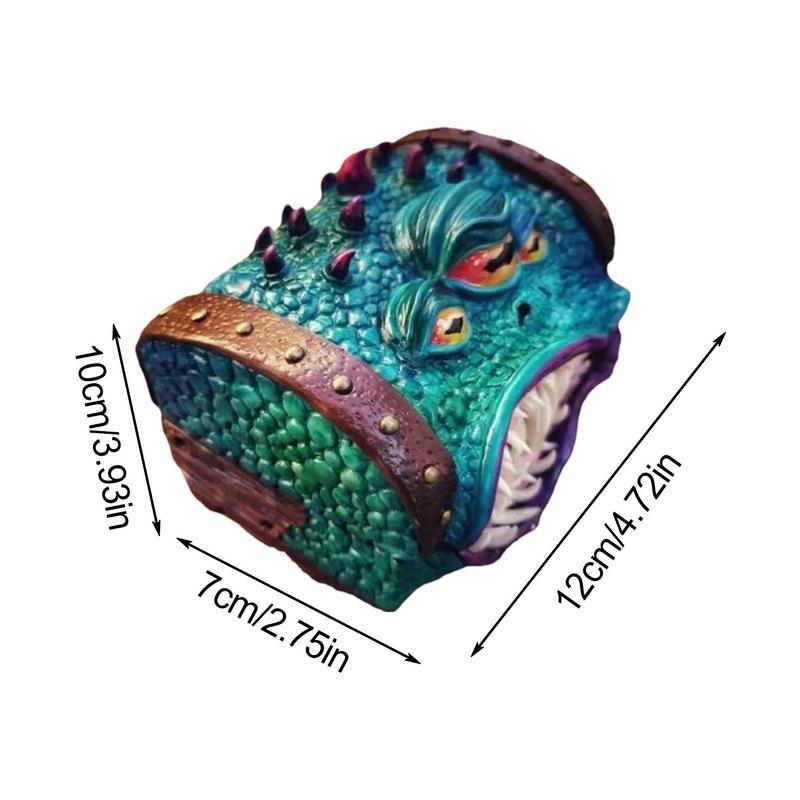 Funny Mimic Dice Box Complete Double-Colors Dice Sets Compatible With Shiny Eyes RPG Table Games Home Decorations