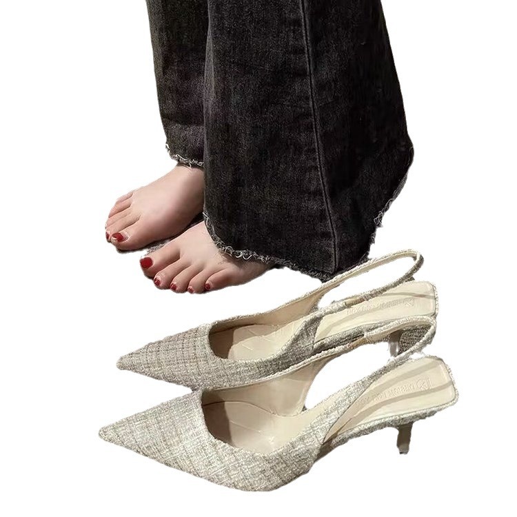 Sandals 2025 Summer Women's Shoes European and American Fashion Designer High Heels Outdoor Women's Business Middle Heels Fashion Trend Cool