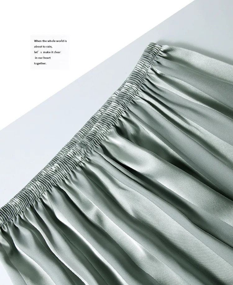 Sleepwear Men Pajamas Trousers Long Sleeve Short Shorts Pijama Sleep Printed Silk Satin for Sets 241111