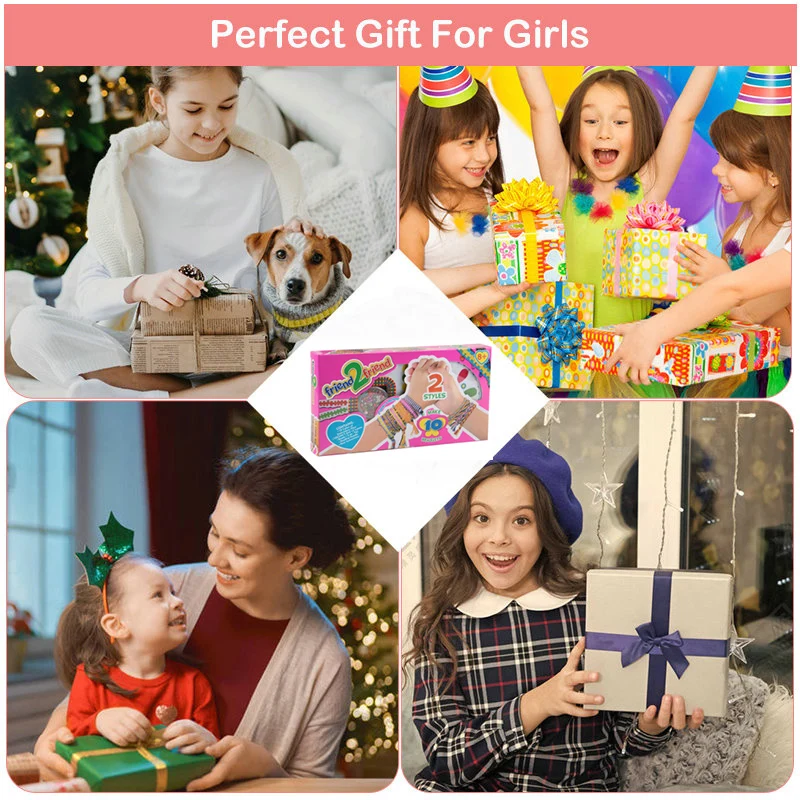 Girls DIY Bracelet Making Kit Jewellery Making Kit Friendship Bracelet Making Kit Cool Arts Craft Toys for 6-12 Years Old Kid