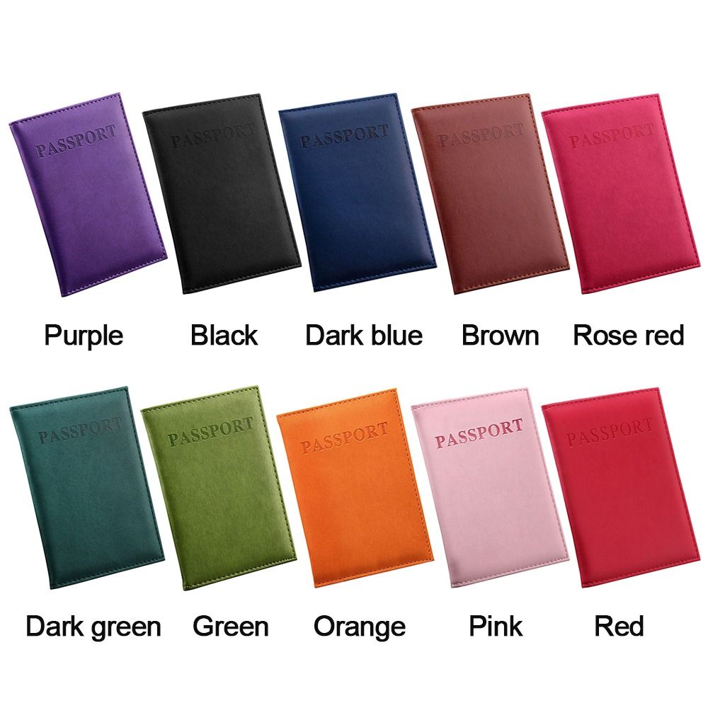 Unisex Leather Passport Cover ID Card Wallet Holder Travel Blocking Purse Case