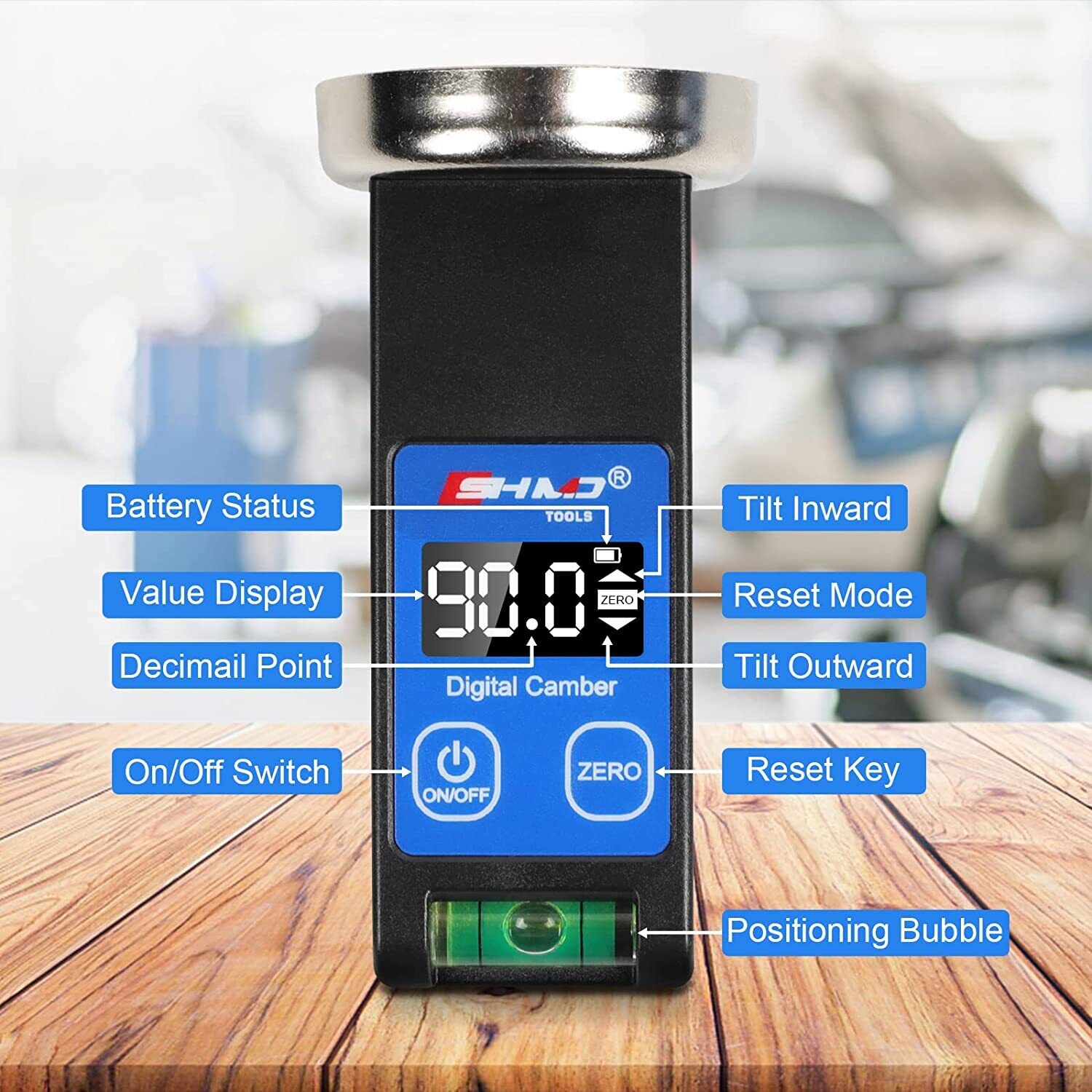 Car Four Level Meter Digital Electronic Wheel Alignment Balance Aligner Positioner Camber Castor Strut Truck