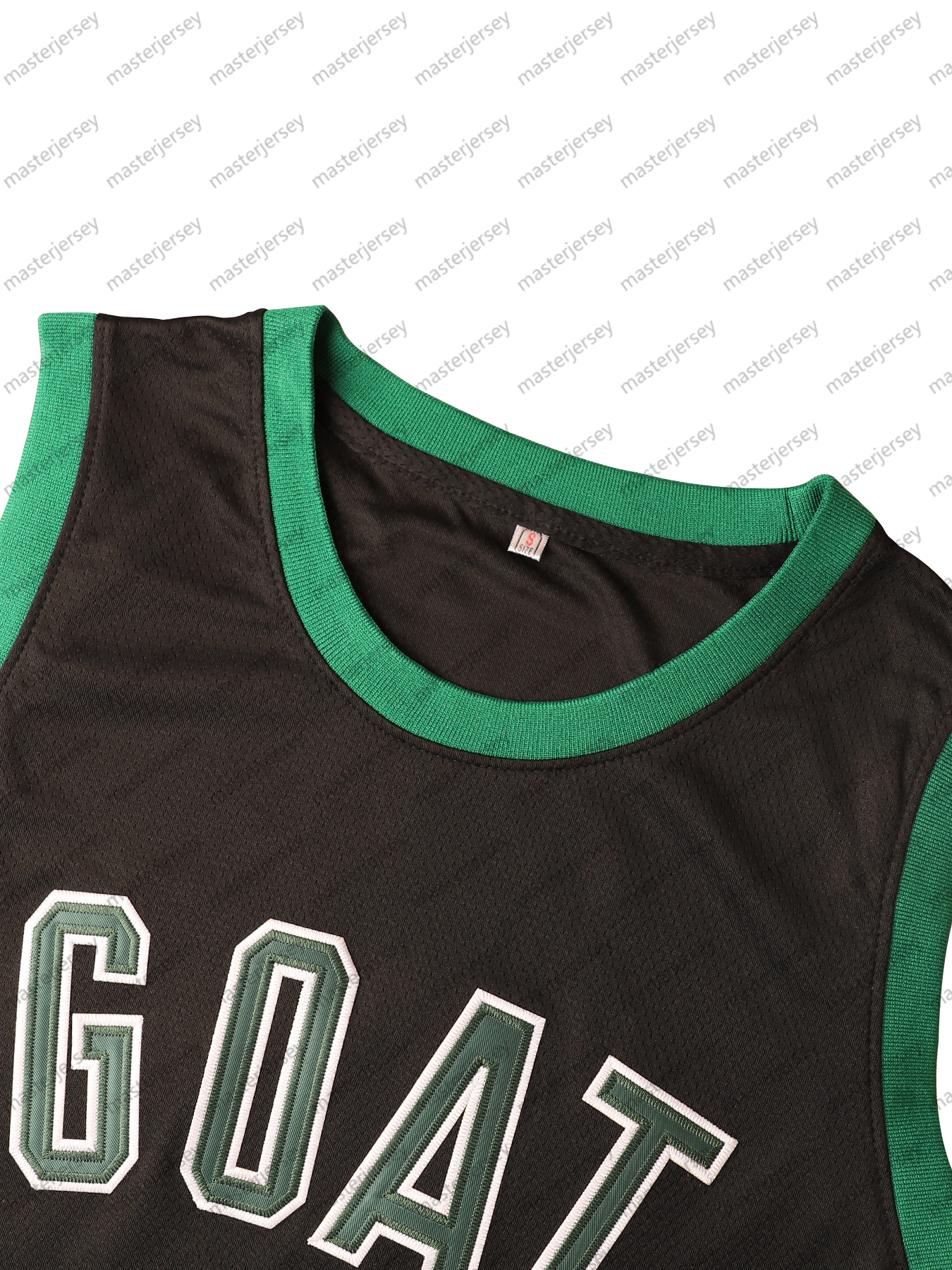 #33 GOAT Men's Basketball Jersey Black Sweatshirt - Embroidered Movie Mesh Sleeveless Stitched Spot Goods Jerseys Breathable Slight Stretch Polye
