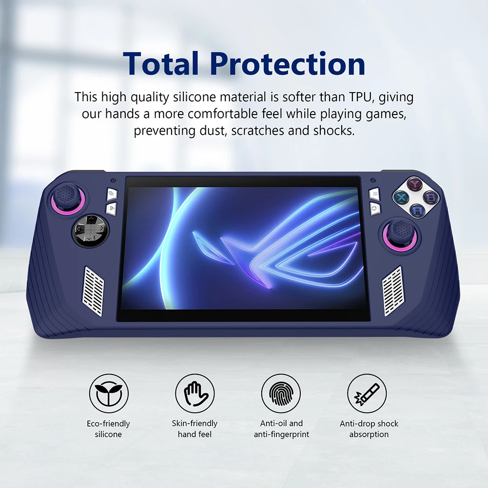 Soft Case Game Console Silicone Shell Sleeve Anti-Scratch Protector Cover Sleeve Dustproof Game Accessories ddmysmile For ASUS ROG Ally Smile