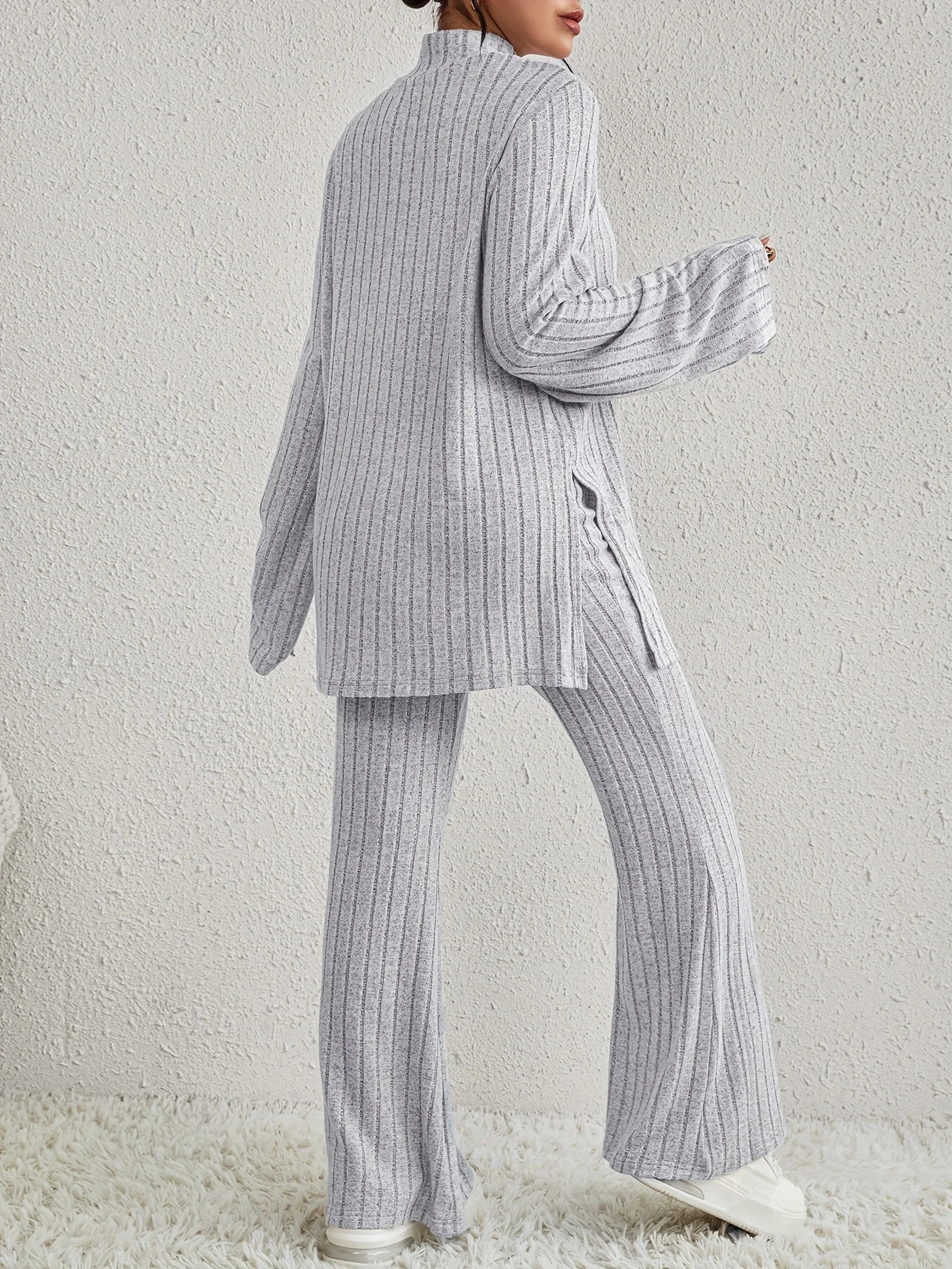 ned bottoming autumn and winter longsleeved versatile daily elegant personalized womens pants matching suit 241108