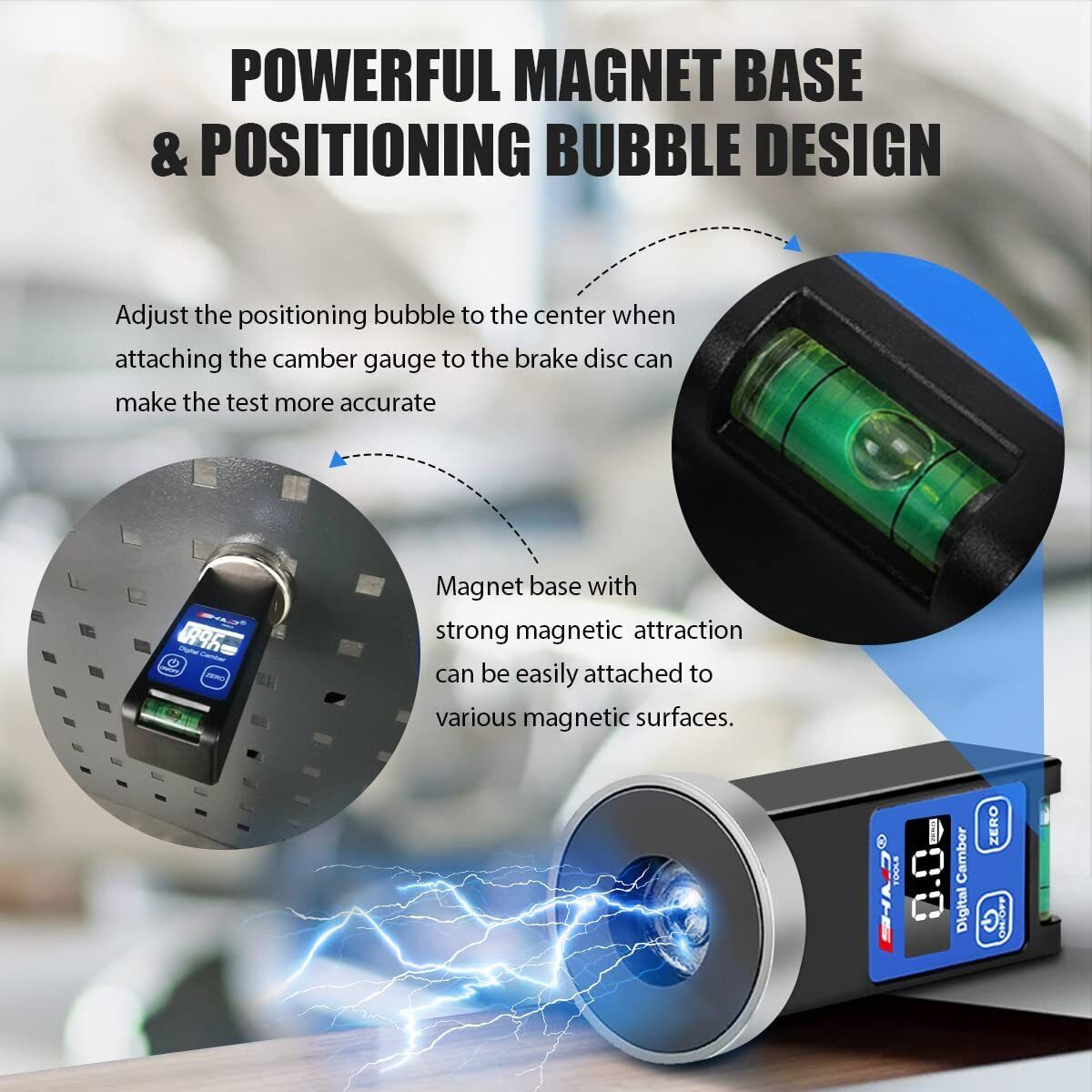 Car Four Level Meter Digital Electronic Wheel Alignment Balance Aligner Positioner Camber Castor Strut Truck