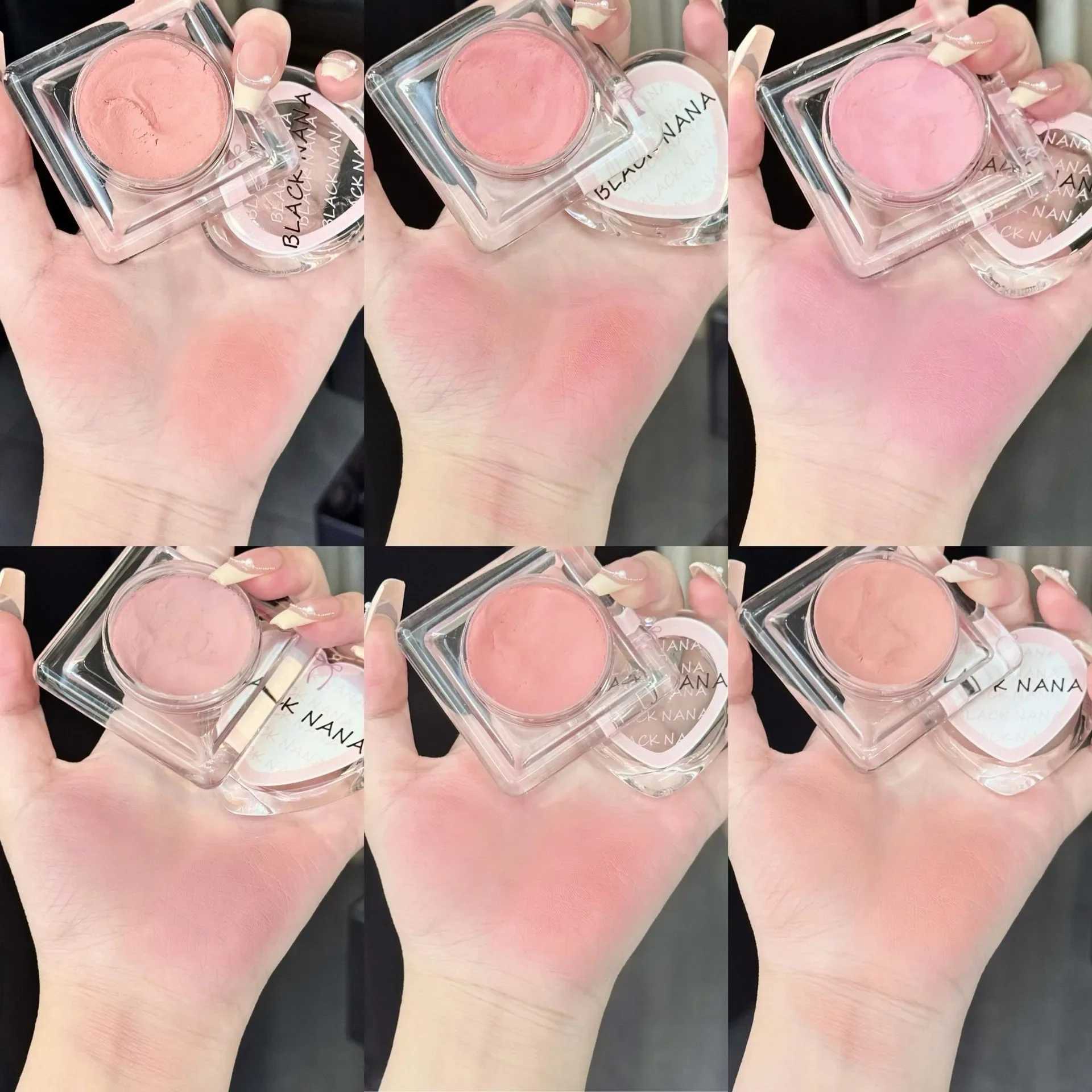 Monochrome Blush Mud Contouring Matte Natural Cheek Tint Milk Pink Brightening Skin Low Saturation Waterproof Soft Makeup CreamXJ241111