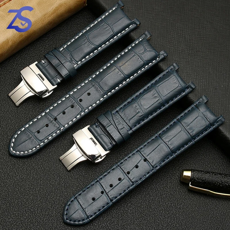 Top Layer Cowhide Genuine Leather for GC 22*13mm 20*11mm Notched Watch Strap High Quality Senior Waterpoor Watchband