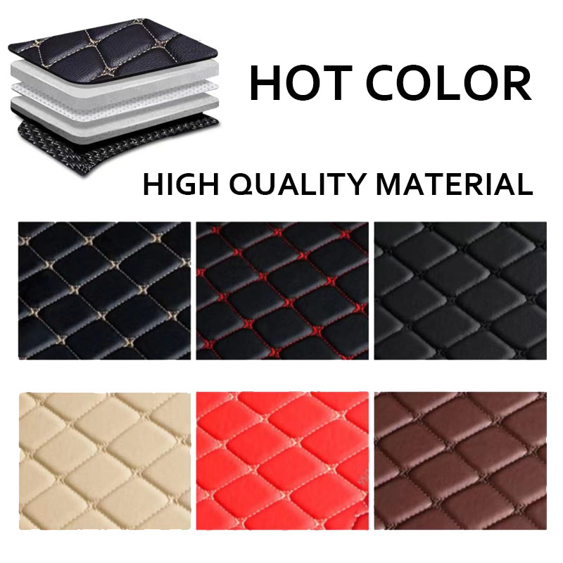 Leather Car Floor Mats For FORD Edge 2015-2019 kit set Carpets Rugs Foot Pads Accessories
