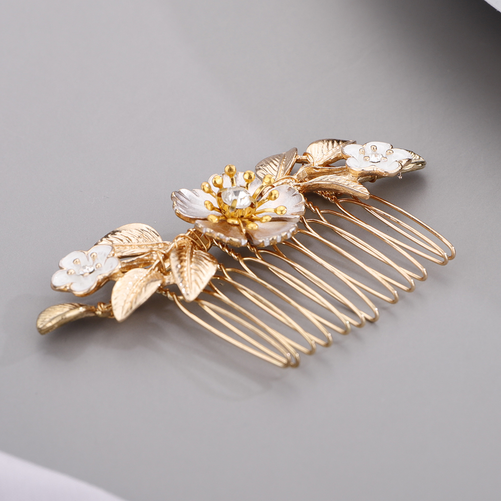 Gold Color Rhinestone Wedding Head Tiara Hair Accessories For Women Accessories Hair Ornaments Jewelry Flower Bridal Headpiece