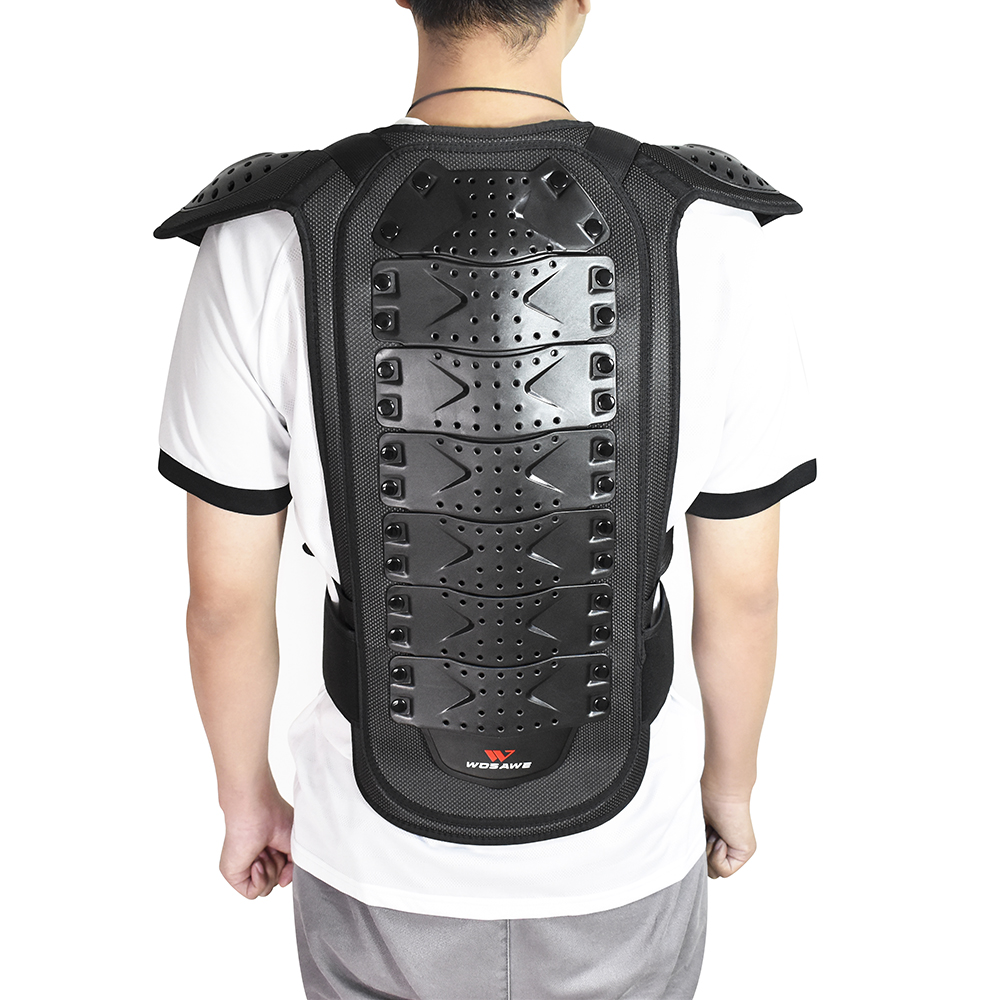 WOSAWE Adult Motorcycle Armor Vest Chest Back Spine Support Body Protective Gear Motocross Snowboarde Skate Racing Skateboard