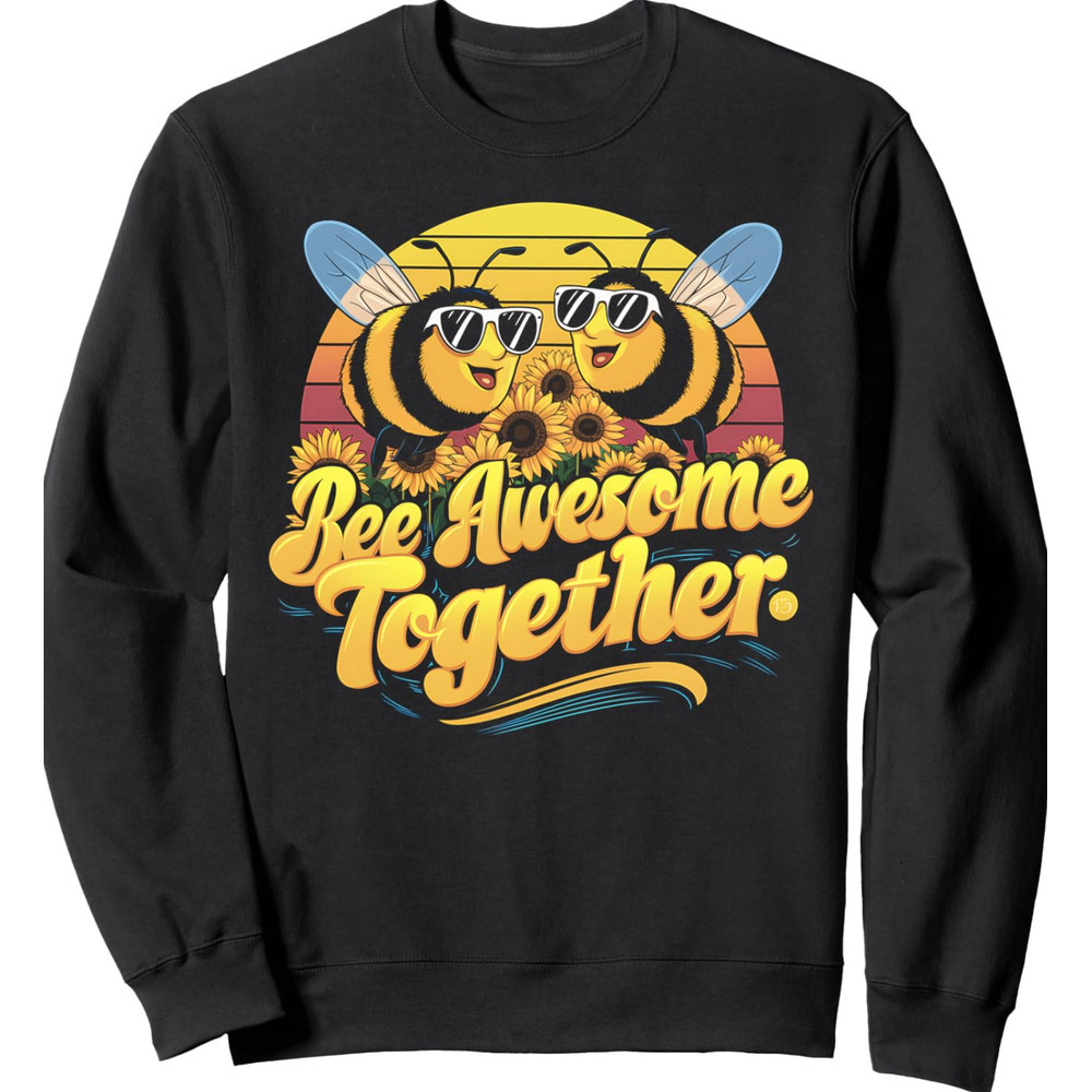 Long Sleeve Shirts for Men sweatshirt Bee Awesome Together Funny Beekeeping Bee Lover Design Sweatshirt T shirt Tee Streetwear Casual tops clothes