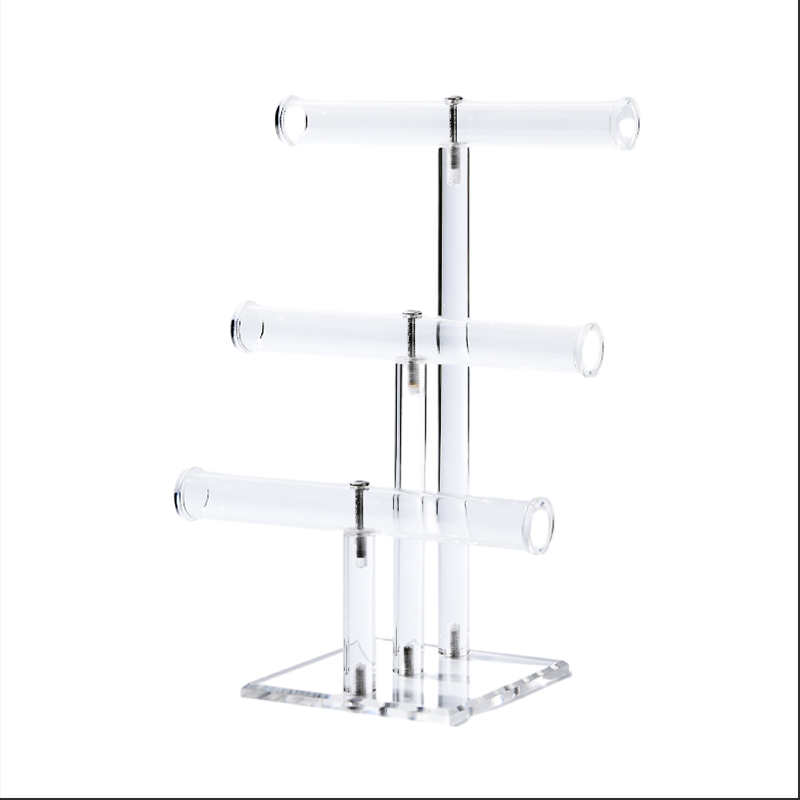 Clear Acrylic Bracelet Holder Stand Jewelry Display Organizer Shelf for Necklaces and Bracelets Jewelry Packaging & Display