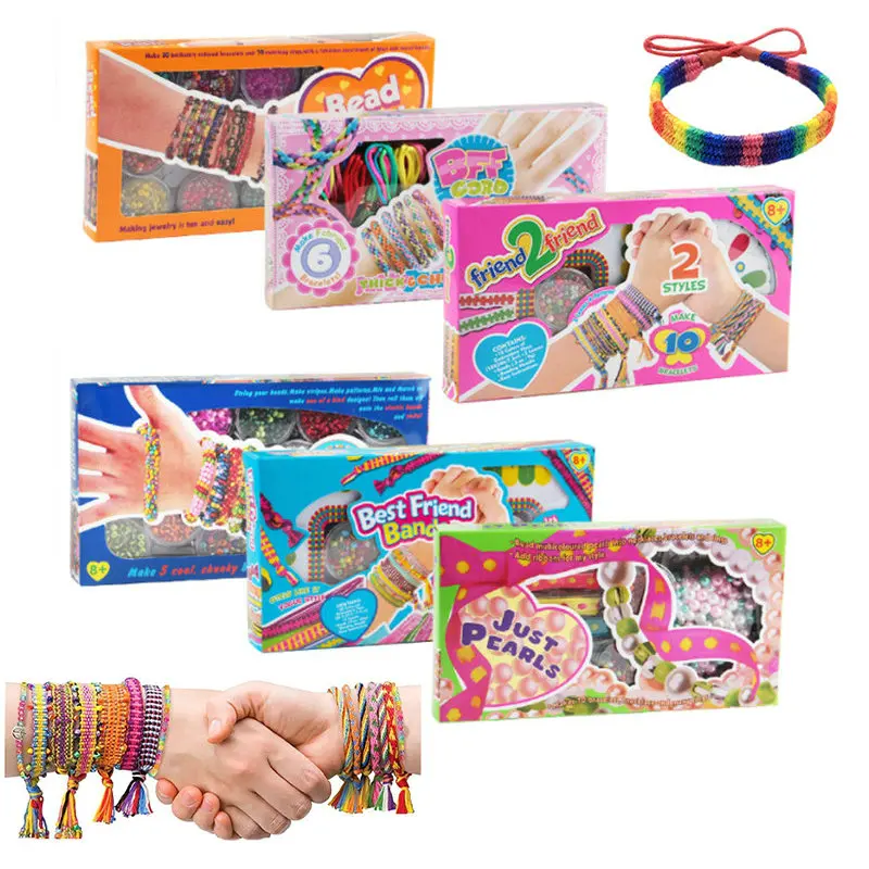 Girls DIY Bracelet Making Kit Jewellery Making Kit Friendship Bracelet Making Kit Cool Arts Craft Toys for 6-12 Years Old Kid