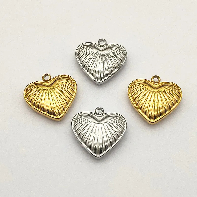 incoming 50mm stainless steel pendant heart-shaped charm used for handmade earrings DIY parts jewelry accessories discovery 241108