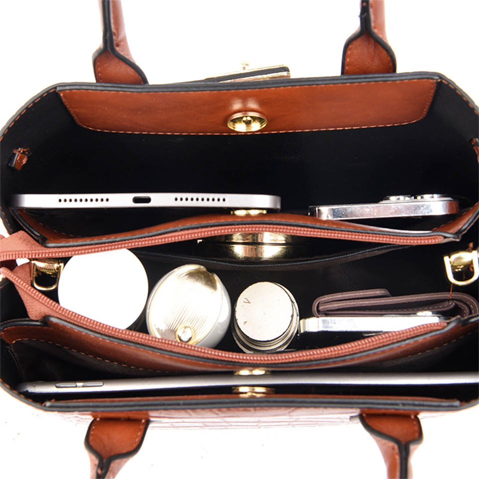 Bags Women: Soft Leather Shoulder Purses - Elegant Casual Tote Ladies, Multi-Sac Handbag Design For Daily Use